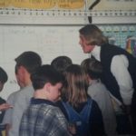 14 year ago me teaching math {shhh, do not comment on the hair}!